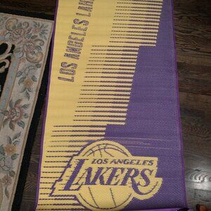 LA LAKERS PLASTIC BEACH MAT 35IN. X 70IN.